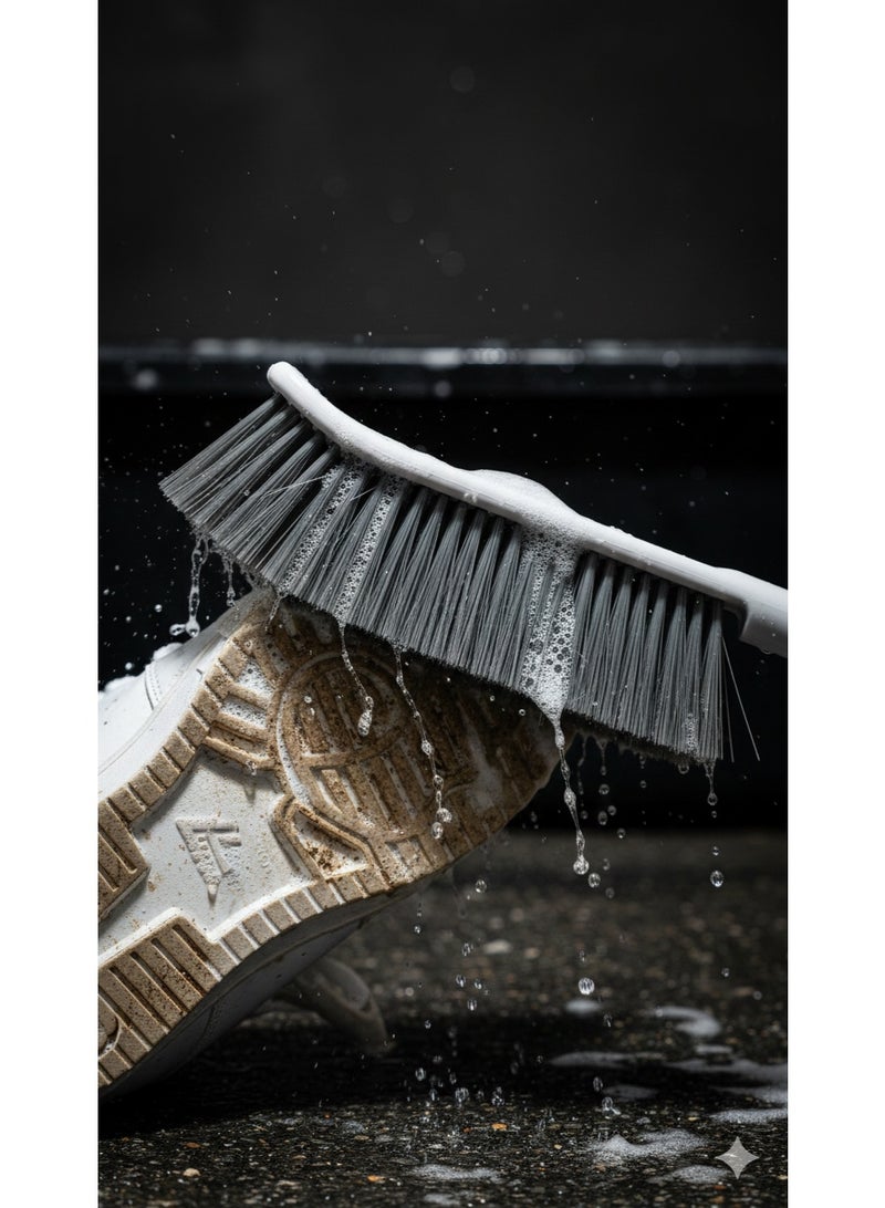 Multi-Function Deep Cleaning Brush with Curved Head for Hard-to-Reach Areas – Heavy Duty Cleaning Brush with Soft Flexible Bristles for Tough Stains Removal – Long Non-Slip Handle with Hanging Hook – Ideal for Bathroom, Kitchen, Tile Grout, Windows, Shoes and Car Interior Cleaning - Image 5